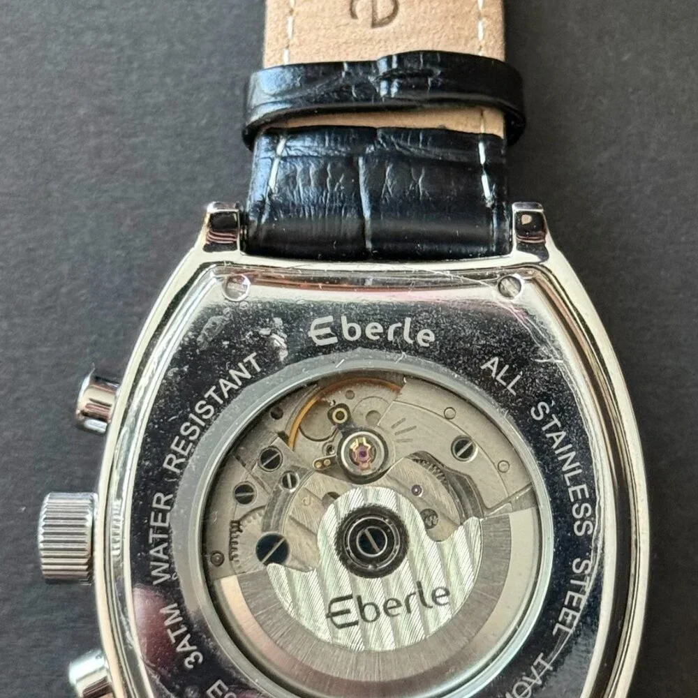 Eberle Automatic Chronograph – E916 - Tonneau Case – Excellent Condition Eberle - Picture 2 of 4